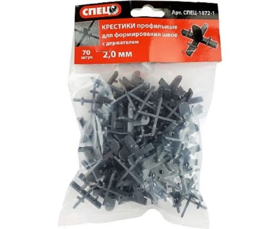 Крестики для формирования швов с держателем 2 мм, 70 шт Спец СПЕЦ-1872-1 