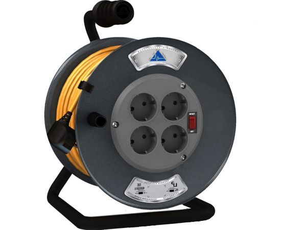 Удлинитель Партнер-Электро ProfiLine 4гн. с/з с выкл. ПВС 3х1,5 16A 30м UP206C-430GR 