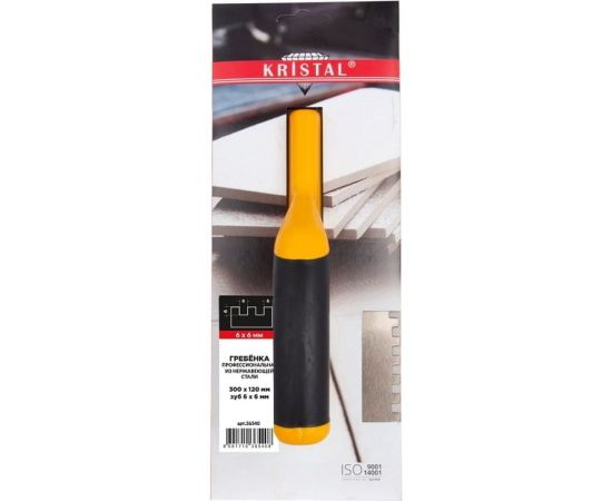 Профессиональная гребёнка KRISTAL 300х120мм, зуб 6х6 36540 – изображение 2