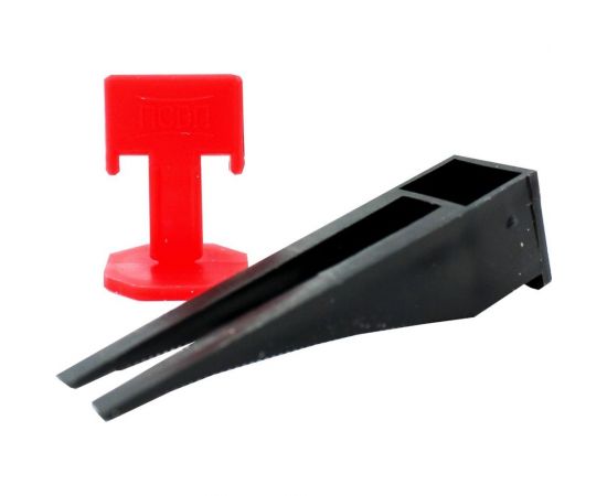 Система выравнивания плитки зажим 2 мм + клин, 40 шт/40 шт On 02-08-044 – изображение 2