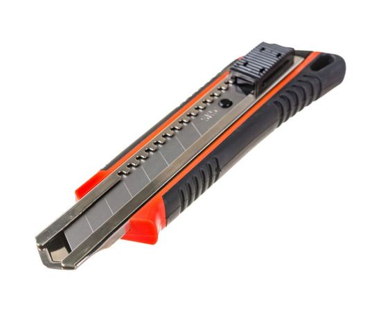 Технический нож Park 18CUT27 лезвие 18мм, 2-х компонентная ручка, 3-х стор. заточка, сталь SK5 355027 – изображение 3