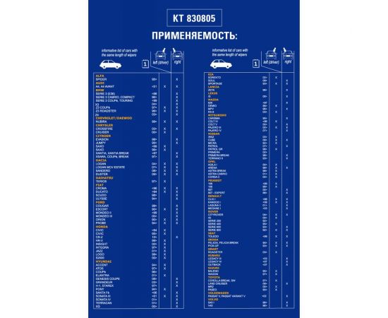 Щетка стеклоочистителя KRAFT гибридная 500мм KT 830805 – изображение 3