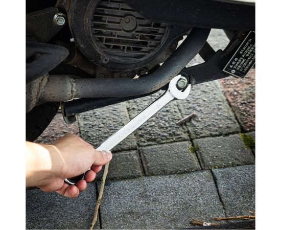 Набор комбинированных ключей с трещоткой DELI dl140106t трещотка, 50bv30, 72 зуба, чехол из ткани oxford, 6 шт. 104510 – изображение 5