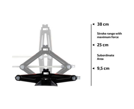 Механический домкрат Heyner ULTRALIFT M PRO РОМБ 1,5 т, h 104-380 мм 347150 – изображение 8