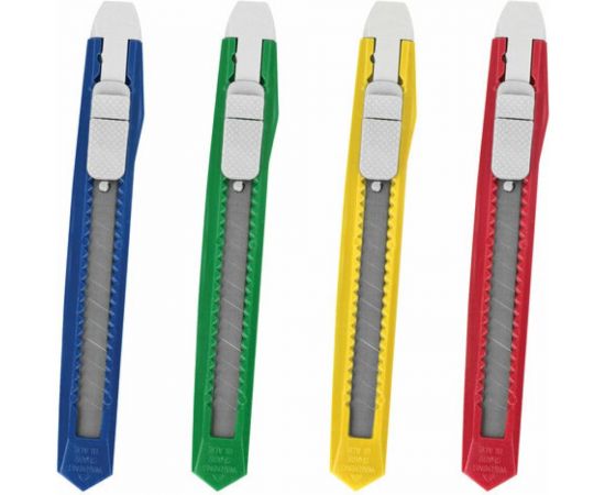 Канцелярский нож Staff Basic Economy 9 мм, фиксатор, клип, корпус ассорти 237080 – изображение 10