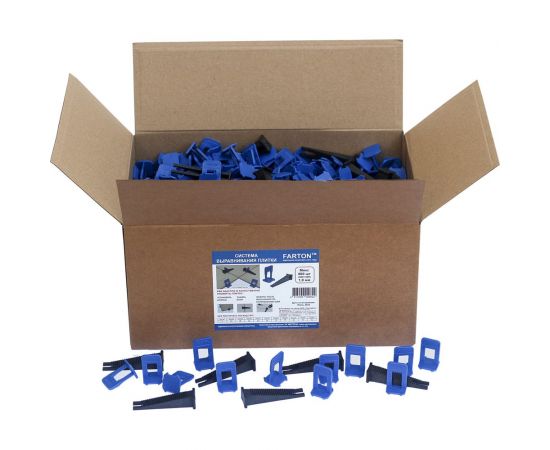 Система выравнивания плитки Микс КФ 800 шт, 1 мм Farton 100015 