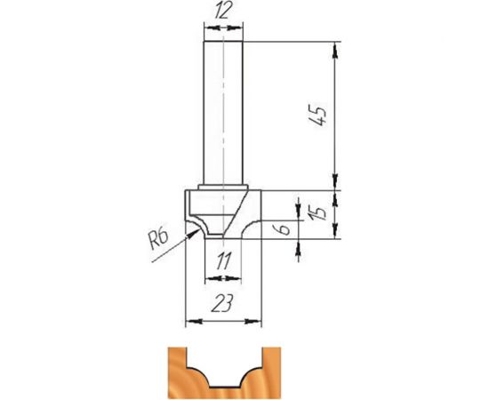 Фреза ФК 0150 МебельДрев 4627198884555 
