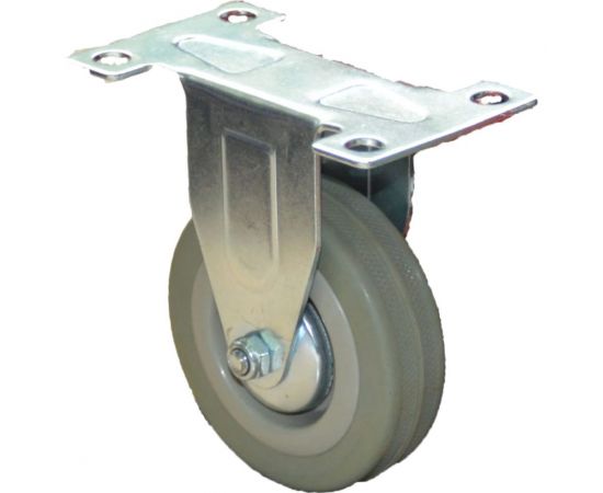 Колесо серая мягкая резина неповоротное FCG93 75 мм MFK-TORG 5052075М 