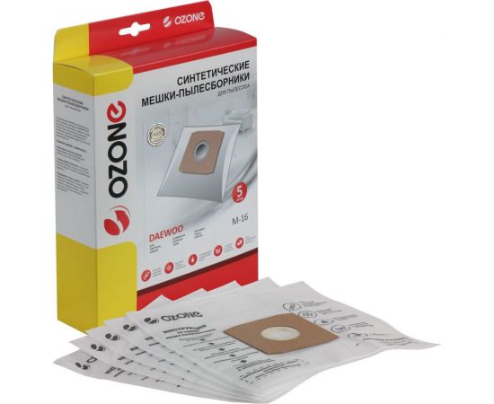 Мешки-пылесборники синтетические для пылесосов DAEWOO (5 шт.) OZONE M-16 