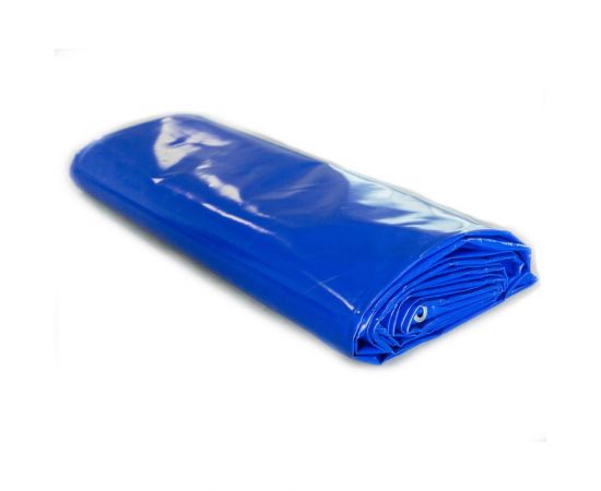 Строительный полог ПВХ, МТ1 500, 6х4 м, на люверсах с шагом 0.5 м, синий RUSтент СПП50064 