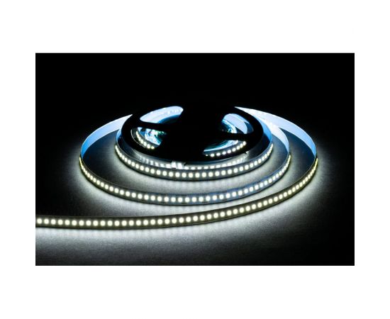 Светодиодная лента OGM 12В, 14,4Вт/м, smd2835, 180д/м, ip20, 19лм/чип, подложка 10мм, 5м, 6500к. / LSE-264 