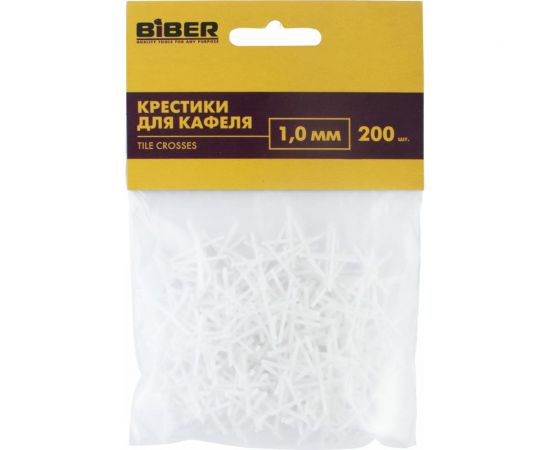 Крестики для кафеля 200 шт, 1 мм 55600 Biber тов-211618 