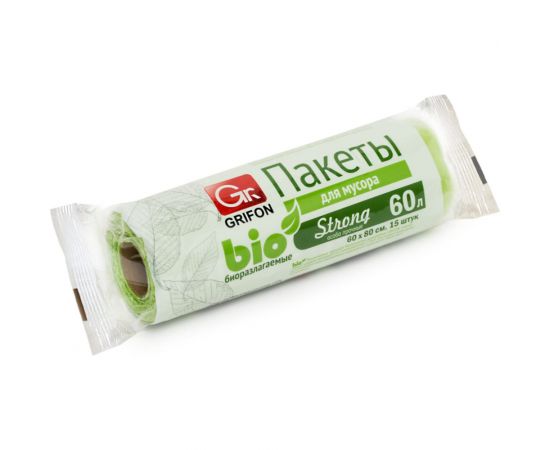 Пакеты для мусора 60 л, 15 шт в рулоне, 3 шт в упаковке GRIFON 100-060_3 