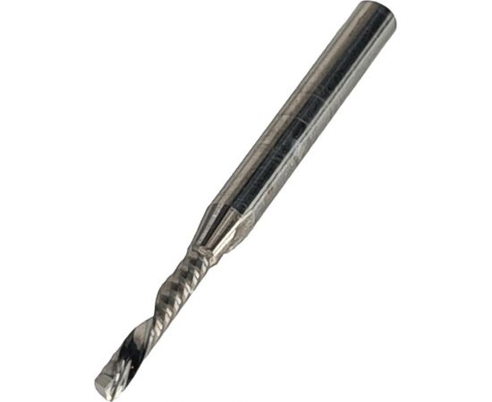 Фреза спиральная однозаходная нижний рез для ЧПУ (2x12x38 мм; S=3.175 мм; Z1) Greencut GX3162 