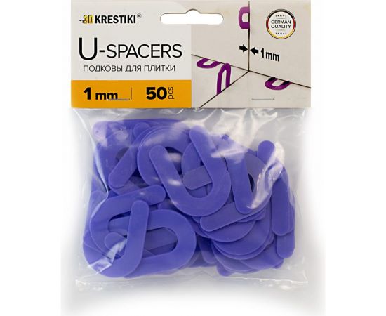 Подковы для плитки 50 шт, 1 мм 3D Krestiki 00-00001813 