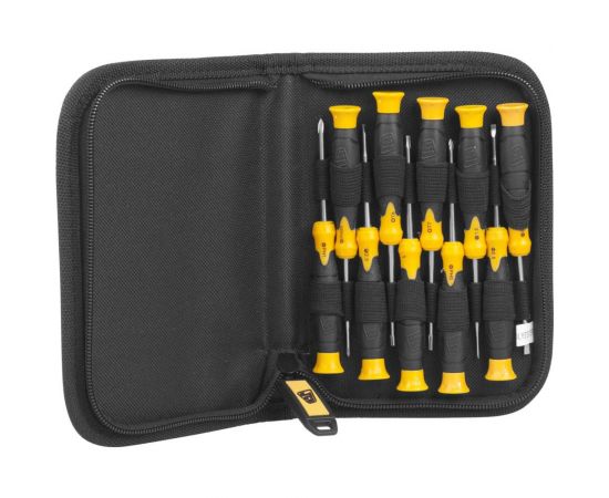 Набор отверток для точных работ JCB CrV cталь, 11 предметов, чехол JSD026 
