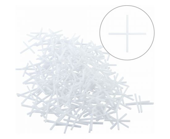 Крестики для кафеля 200 шт, 1 мм 55600 Biber тов-211618 – изображение 2