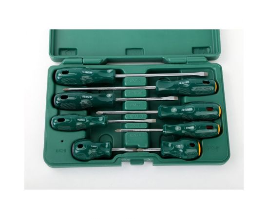 Комбинированный набор крестовых и плоских отверток 8шт серия А Sata 09306 – изображение 2