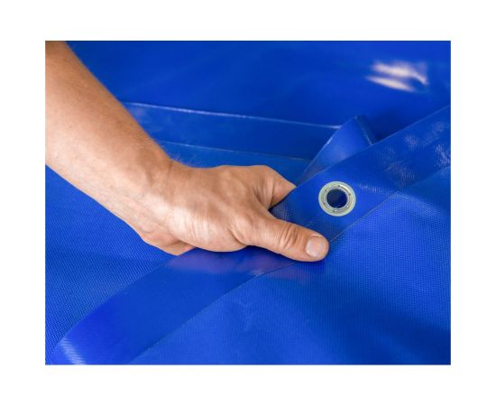 Строительный полог ПВХ, МТ1 500, 10х6 м, на люверсах с шагом 0.5 м, синий RUSтент СПП500106 – изображение 2