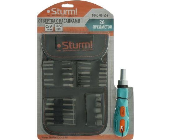 Набор отверточных бит с рукояткой-адаптером Sturm 1040-08-SS2 – изображение 3