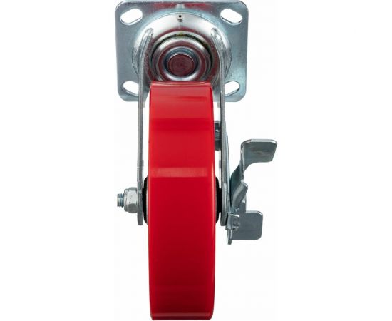 Колесо поворотное с боковым тормозом ( 200 мм; игольчатый подшипник; грузоподъемность 350 кг; чугун; полиуретан) СТЕЛЛА-ТЕХНИК N29200CPUB1 – изображение 4