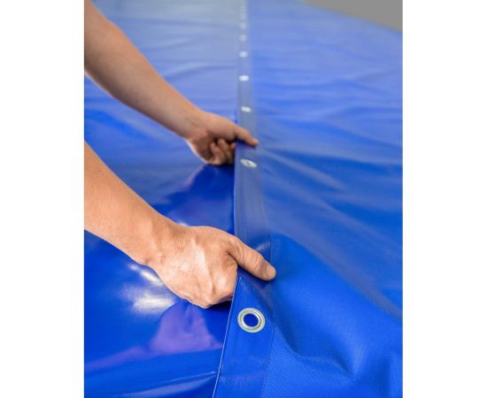 Строительный полог ПВХ, МТ1 500, 10х6 м, на люверсах с шагом 0.5 м, синий RUSтент СПП500106 – изображение 4