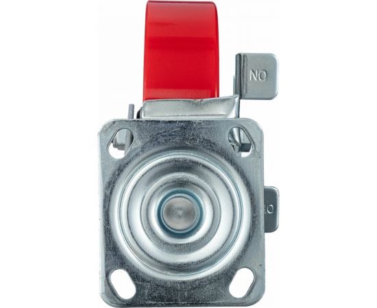 Колесо поворотное с боковым тормозом ( 200 мм; игольчатый подшипник; грузоподъемность 350 кг; чугун; полиуретан) СТЕЛЛА-ТЕХНИК N29200CPUB1 – изображение 5