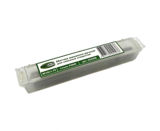 Машинно-ручной метчик TORNERI М12х1.75 Р6М5 для сквозных отверстий 024388 – изображение 5