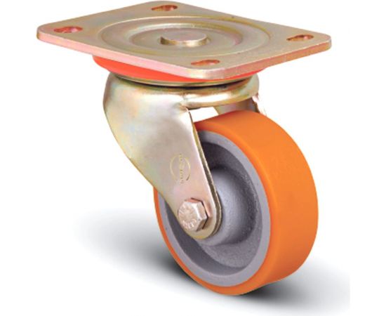 Колесо полиуретановое поворотное 200 мм MFK-TORG ED01-VBP-200 