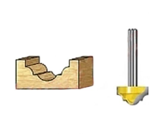 Фреза профильная (38,1х22,2х38 мм; хвостовик 12 мм; R8,73/8,73 мм) Makita D-11097 