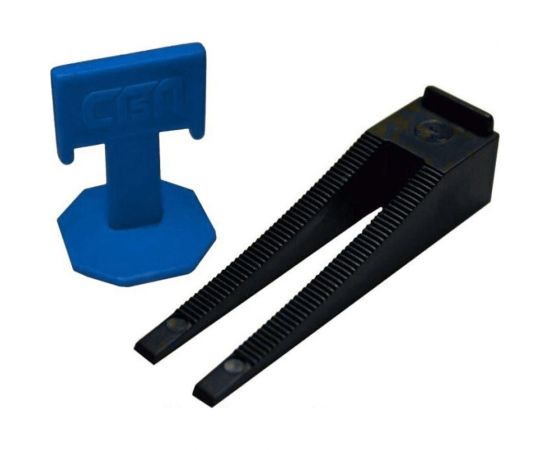 Система выравнивания плитки Зажим 2 мм 50 шт + Клин 50 шт ACCURATE J2-50+50 