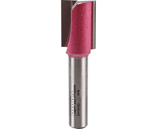 Фреза прямая пазовая Z=2, 15x20x52 мм, S=8 мм PROCUT 110867P 