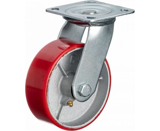 Колесо поворотное (150 мм; игольчатый подшипник; грузоподъемность 300 кг; чугун; полиуретан) СТЕЛЛА-ТЕХНИК N29150CPU 
