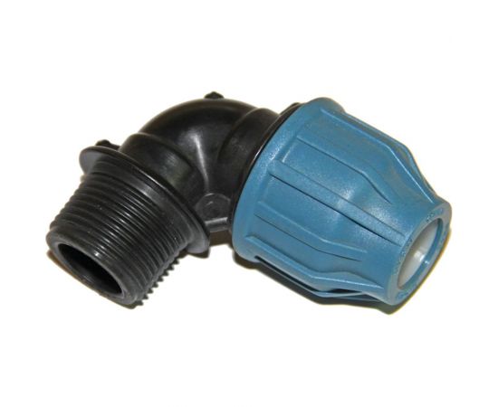 Колено ПНД с наружной резьбой JASON 16 мм х 3/4" Гроссис 0706718 