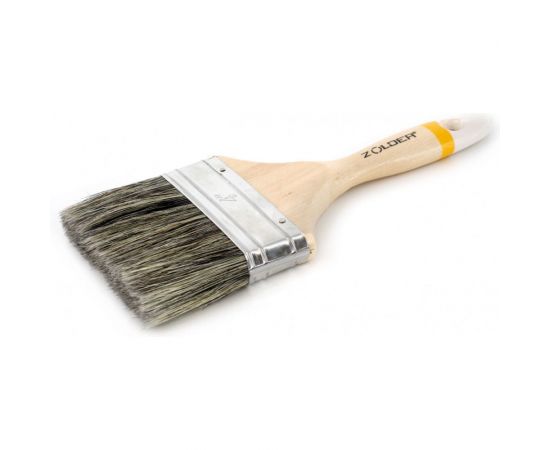 Плоская кисть для алкидных эмалей и грунтовок ZOLDER 100 х 16 мм, смешанная щетина en10016 