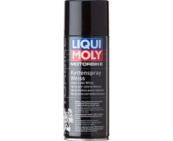 Белая цепная смазка для мотоциклов 0,4л LIQUI MOLY Motorbike Kettenspray weiss 1591 