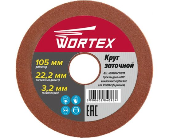 Круг заточной 105x3.2x22.2 мм WORTEX GCD103210011 