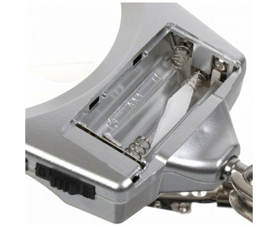 Держатель для пайки многофункциональный ДПМ Алмаз 2 зажима крокодил, лупа с LED подсветкой, 3хААА TDM SQ1025-0706 – изображение 2