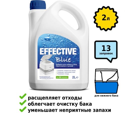Туалетная жидкость Effective Blue 2 л Thetford 30710RU – изображение 2
