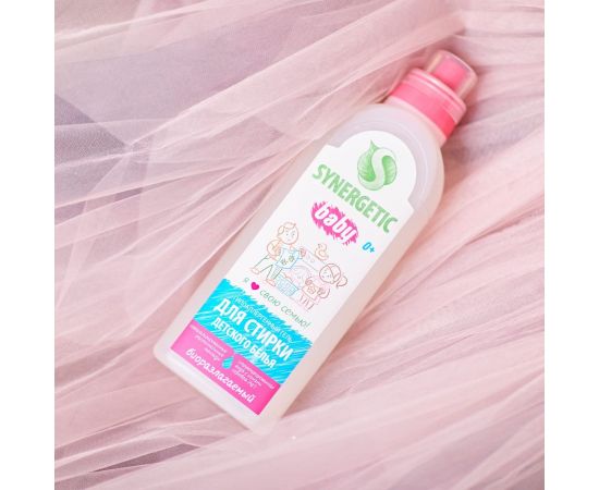 Средство для стирки SYNERGETIC ДЕТСКОЕ 1 л, универсальное, гипоаллергенное, гель-био 605564 109101 – изображение 2