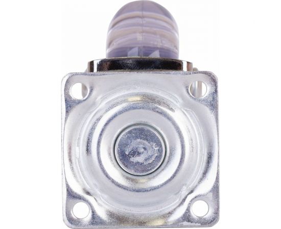 Опора колесная поворотная на площадке 50 мм, полиуретан/пластик прозрачный Стройбат 556110 – изображение 3