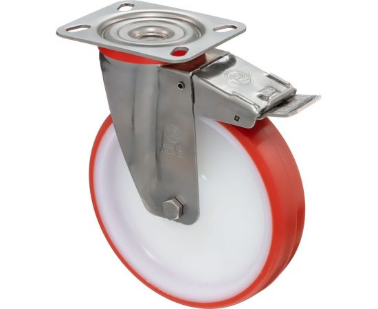 Колесо с вращающейся опорой NL, пластиной крепления и передним тормозом (150 мм; 220 кг) Tellure Rota 606604 – изображение 3