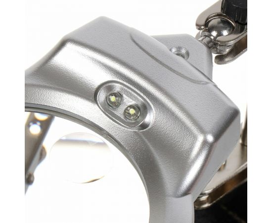 Держатель для пайки многофункциональный ДПМ Алмаз 2 зажима крокодил, лупа с LED подсветкой, 3хААА TDM SQ1025-0706 – изображение 3