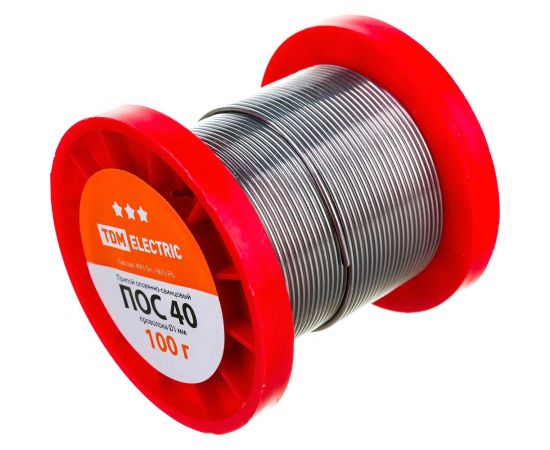 Припой ПОС 40 проволока серия ""Алмаз"" (1 мм, 100 г, ГОСТ 21931-76, катушка) TDM SQ1025-0320 – изображение 3