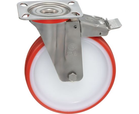 Колесо с вращающейся опорой NL, пластиной крепления и передним тормозом (150 мм; 220 кг) Tellure Rota 606604 – изображение 4
