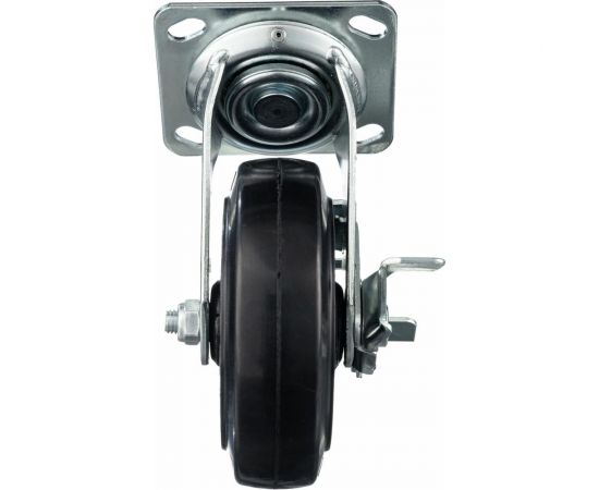 Колесо поворотное с тормозом (150 мм; игольчатый подшипник; грузоподъемность 220 кг; чугун; резина) СТЕЛЛА-ТЕХНИК N29150B1 – изображение 4