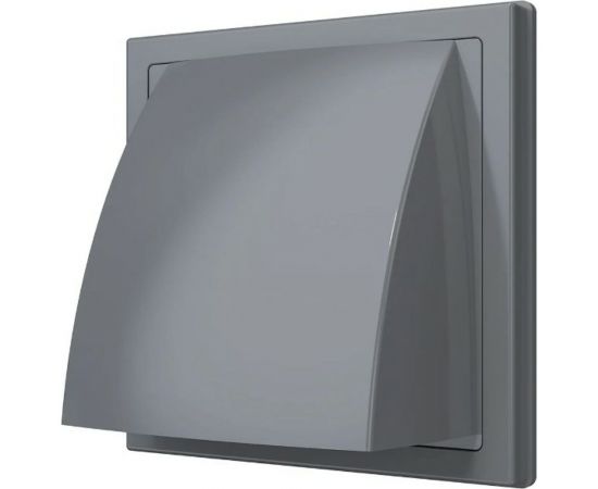 Выход стенной вытяжной с обратным клапаном 1515К10ФВ (150x150 мм; фланец D100; ASA; серый) ERA 88-062 