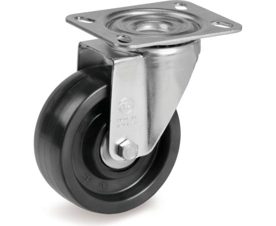 Колесо с вращающейся опорой и пластиной крепления (100 мм; 200 кг) Tellure rota 677112 