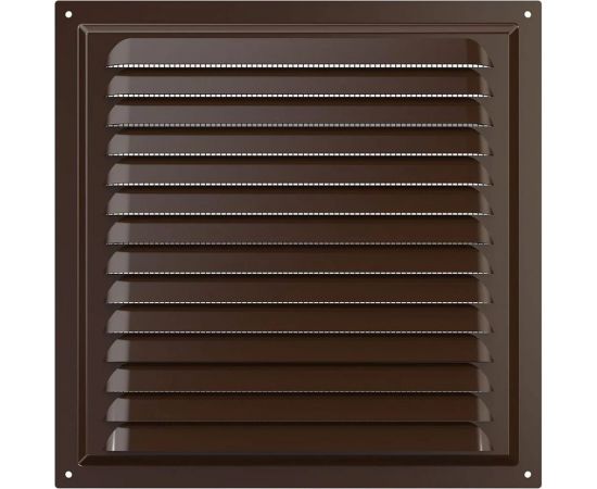 Решетка вентиляционная с покрытием полимерной эмалью 2525МЭ (250х250мм; с сеткой; сталь; коричневая) ERA 87-917 
