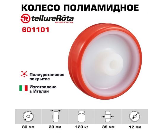 Колесо Серия 60 (80х30х12 мм) Tellure rota 601101 – изображение 14